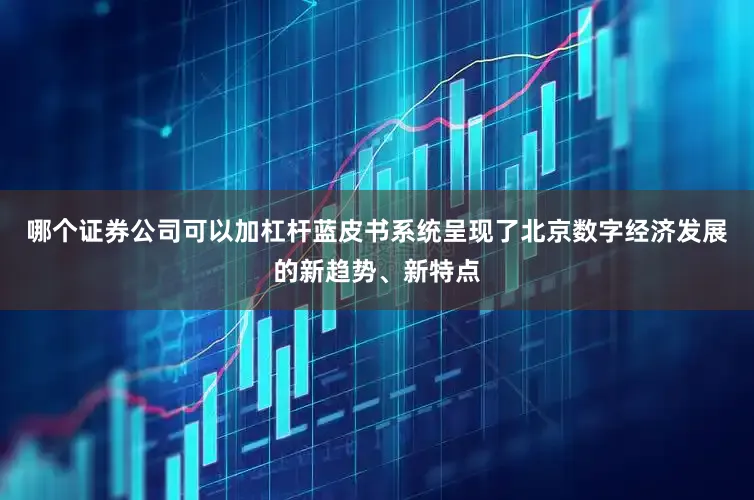 哪个证券公司可以加杠杆蓝皮书系统呈现了北京数字经济发展的新趋势、新特点