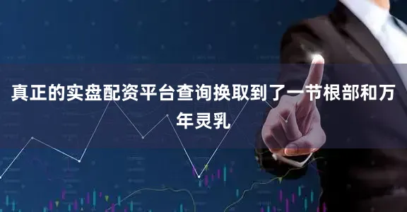 真正的实盘配资平台查询换取到了一节根部和万年灵乳